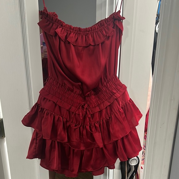 Society 6 Strapless Red Dress - Picture 1 of 3